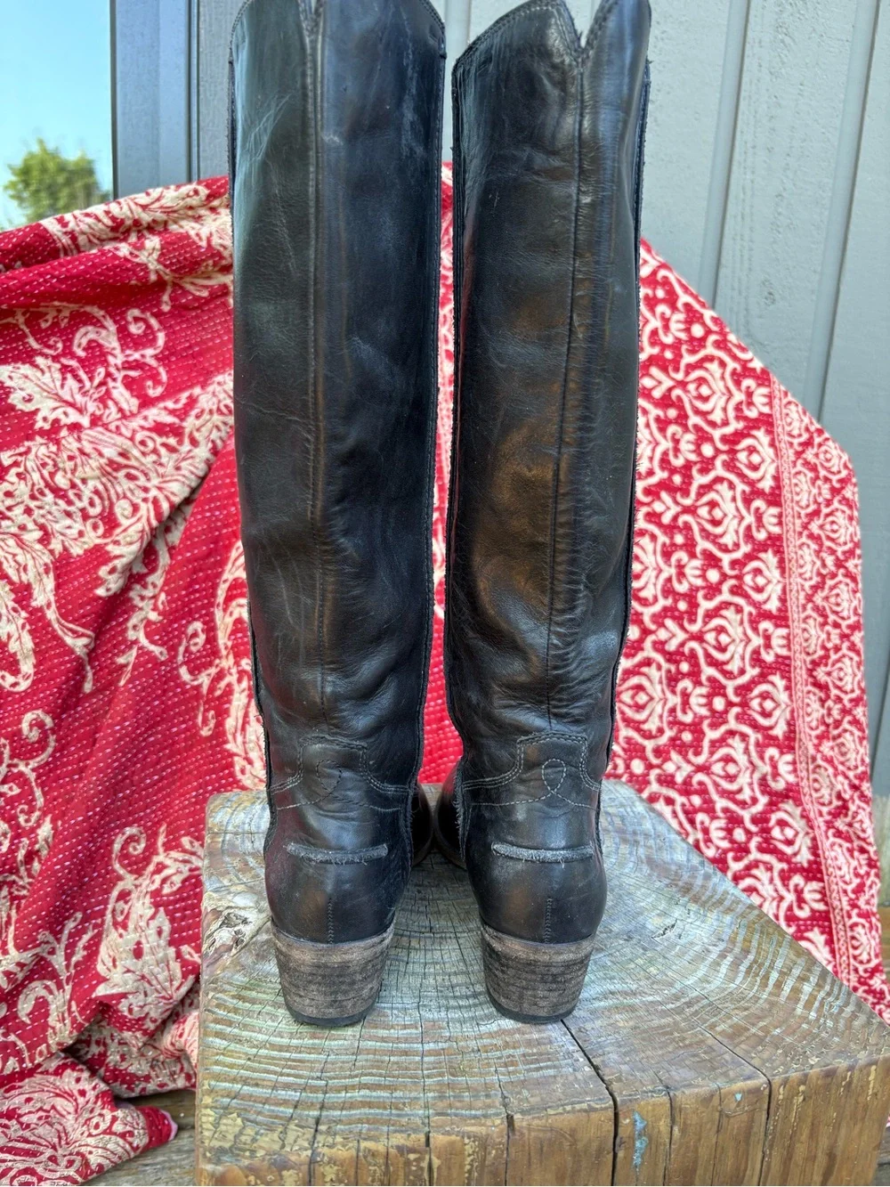 Frye Tall Black Leather Boots
